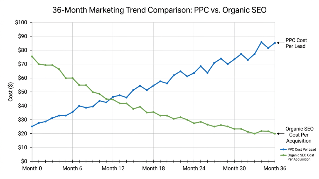 law firm seo vs ppc cost comparison