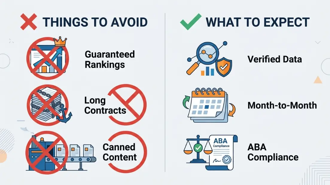 seo agency red flags checklist law firms